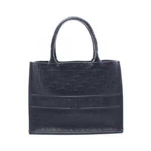 Christian Dior Dior Book Tote Medium Oblique Bag Handbag Leather Women's Black
